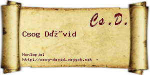 Csog Dávid névjegykártya