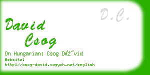 david csog business card